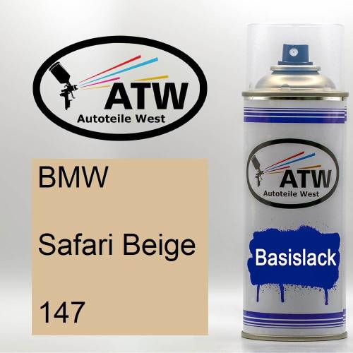 BMW, Safari Beige, 147: 400ml Sprühdose, von ATW Autoteile West.